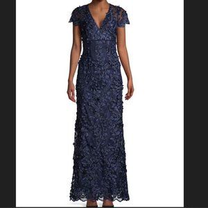 ~Carmen Marc Valvo Infusion Navy Blue Gown ~ Size 10